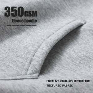 Sweat-shirts à capuche unisexes de haute qualité pour hommes, coupe oversize, personnalisables avec logo, en molleton de coton épais 350 g/m² - Product Image 3