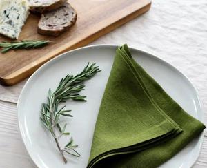 Ensemble de serviettes de table en coton élégantes, serviettes en tissu doux pour la décoration de mariage et d'événements, mise en place de la table - Product Image 1