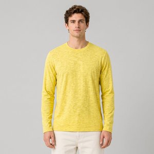 T-shirt basique minimaliste à manches longues pour homme, 180 GSM, mélange de rayonne extensible, coupe ajustée, léger, printemps-automne, streetwear - Product Image 1
