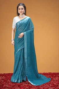Sari de Mezcla de Algodón Transpirable de Primera Calidad – Especial para Fiestas - Product Image 3