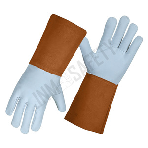 Guantes de Soldador TIG de Cuero de Vaca y Cabra Cómodos, Resistentes al Calor, Antivibración, con Certificación CE, para Uso Doméstico - Product Image 4