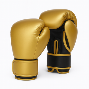 Guantes de Boxeo de Cuero PU Rojo con Cierre de Velcro para Adultos, Equipo de Boxeo - Product Image 4