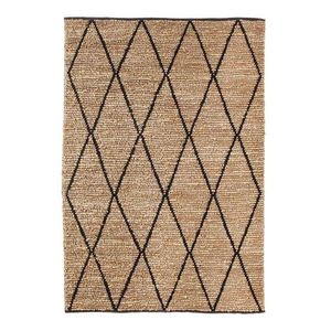 Handwoven Cotton <b>Bath</b> Rug Beige Black Diamond Pattern Soft Absorbent Washable Bathroom Floor Mat Home Decor Carpet OEM - Product Image 1