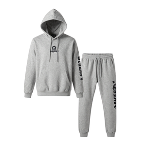 Conjunto de Sudadera con Capucha y Pantalones de Algodón Grueso con Estampado Gráfico para Hombre, Estilo Urbano, de Lujo, Personalizado, al por Mayor - Product Image 1