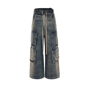 Pantalones Cargo Holgados para Hombre, Personalizados, Estilo Vintage, Cintura Elástica, 100% Algodón - Product Image 3