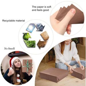 100 Fogli di Carta Velina Marrone 14 X 20 Pollici, Carta da Regalo Artistica per Matrimoni, Progetti Fai-da-Te, Natale e Lavori di Carta - Product Image 3