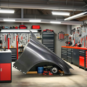 บังโคลนหน้าขวาของแท้ใหม่สำหรับ Mercedes-Benz C-Class W205 ปี 2014-2021 อะไหล่ทดแทน อลูมิเนียมสีดำ หมายเลขอะไหล่ 2058800118 - Product Image 1