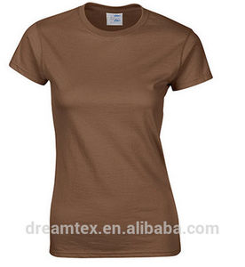 Camisetas Lisas de Manga Corta para Mujer, 100% Algodón, Cuello Redondo, 20 Colores, Personalizables con Logotipo OEM, Venta al Por Mayor - Product Image 6