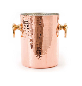Cubo de Hielo de Acero Inoxidable para Enfriar Vino, Soporte para Botellas 100% Cobre, Color Oro Rosa, Precio Increíble - Product Image 5