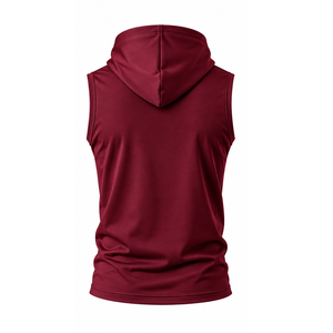 <b>Men</b> <b>Sleeveless</b> Hoodie French Terry Cotton Workout Sports Apparel Private Label Manufacturer Wholesale Factory Direct Hoodies - Product Image 5