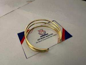 Gemelos de latón chapados en oro modernos, pulidos, artesanales, ligeros y ajustables - Product Image 3