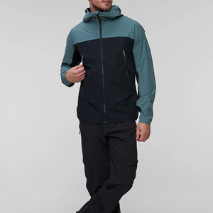 Veste de sport coupe-vent à capuche pour homme, color block, fermeture éclair, collection automne, prix de gros personnalisé 2026 - Product Image 3