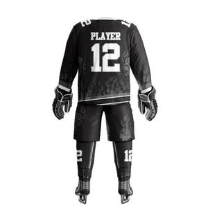 Vente en gros RAPID SPORTS Uniforme de hockey sur glace personnalisable pour adultes, taille plus, créez votre propre ensemble, nom d'équipe personnalisé, 100% polyester - Product Image 3