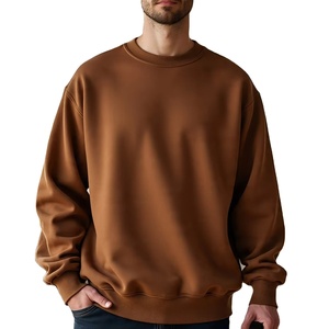 Pull à capuche décontracté en coton tricoté à manches longues pour homme, grande taille, col roulé, avec cordon de serrage, anti-boulochage, respirant, 300g - Product Image 3