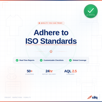 Servicios de Control de Calidad de Hardware Industrial SILQ 1 Man-Day con Estándares ISO y AQL, Respuesta en 24h, Inspectores Locales