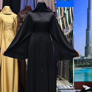 Abaya Kaftan de Luxe pour Femme 2026 Dubaï, en Polyester, Modeste, Hiver, Magnifique Design Marocain, Broderie Main, Paillettes, Respirant, Long - Product Image 1