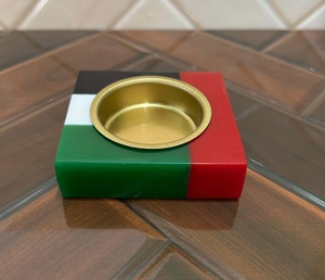 Cenicero de resina epoxi único hecho a mano, colores cuádruples para la decoración del hogar, Día de Acción de Gracias Diwali. Decoración de mesa para fumar - Product Image 5