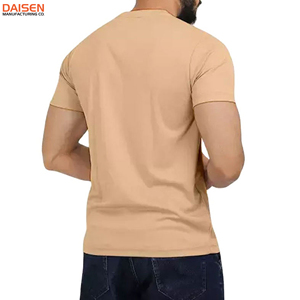 Camiseta de Color Sólido para Hombre, Transpirable, de Algodón, Manga Corta, Informal, Lisa, Personalizable, Suministro de Fabricante al por Mayor - Product Image 3