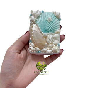 Custom Logo <b>Compact</b> <b>Mirror</b> Pocket Cosmetic <b>Mirror</b> Handmade Shell Craft Promotional Gift Souvenir Gift - Product Image 3