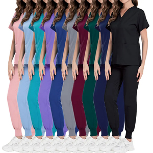 Blouses médicales pour femmes, col en V, manches courtes, uniformes médicaux, couleur personnalisable, coton et polyester tissé, usage hospitalier - Product Image 5