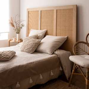 Tête de lit Vandana Vista Maxima en bois de manguier et en rotin - Product Image 1
