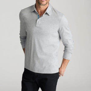 Chemises polo, fabricants pakistanais de premier plan, chemises polo pour hommes, tissu en toile à motif uni élégant, service de logo OEM personnalisé - Product Image 4