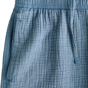 Shorts Unisex de Muselina, Corte Holgado, Ligeros, Transpirables, de Algodón, Casuales, con Cintura Elástica y Cordón Ajustable, Suaves y Cómodos para Verano y Playa - Product Image 6