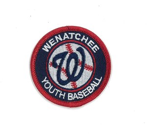 Parches de béisbol personalizados, parches bordados de tela de sarga, tejidos a máquina, para coser o planchar, con opciones de borde y reverso adhesivo. - Product Image 5
