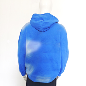 Custom High Quality Streetwear Hoodie Fleece <b>Zip</b> Up Printed Men Hoodie Vintage Acid Wash Sun Faded Distressed <b>Pockets</b> <b>Hoodies</b> - Product Image 2