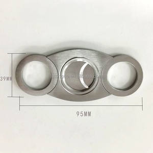 Guillotine 8-shaped Stainless Steel Cigar <b>Cutter</b> Portable Cigar Scissor Double Blade Cigar <b>Cutter</b> - Product Image 3
