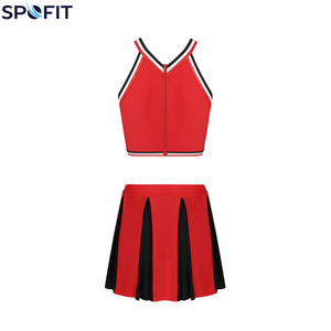 Uniforme de Animadoras Profesional Personalizado, Impreso, 100% Poliéster, Conjunto de Dos Piezas para Adultos, Uniforme de Animadoras Personalizado para Baile - Product Image 4