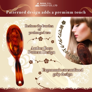 Annecy Brosse à cheveux à coussin d'air personnalisable avec peigne doré Nouveau style de poignée en plastique Produit de marque privée - Product Image 6