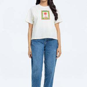 Camisetas de Verano para Mujer, Estilo Urbano, Transpirables, 100% Algodón, Holgadas, Talla Grande, Marca Privada, Venta al Por Mayor - Product Image 6