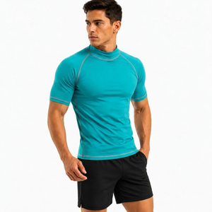 <b>Men's</b> Sleeve <b>Compression</b> T <b>Shirt</b> Breathable Quick Dry Slim Fit Sports Top Workout Training Tee <b>Compression</b> workout tee - Product Image 5