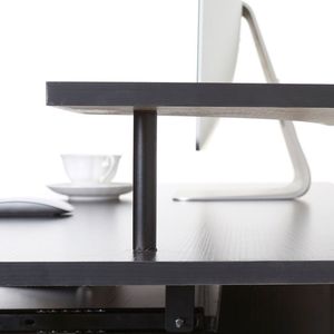 Scrivania per Computer Nera RT in Melaminico Integrato, Convertibile per Gaming e Ufficio con Cassetti per Laptop - Product Image 5
