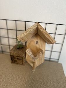Comedero para pájaros Vietnam PreNext Find Similar Icon, hecho a mano, de cedro ecológico, ajustable, con forma de orificio de árbol, tipo tolva, jaula doble para suero - Product Image 2