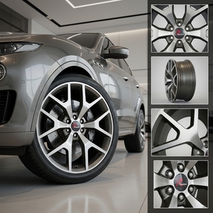 Rueda de Aleación Personalizada para Automóvil, 1 Pieza, 6x120-139.7mm, 20 22 24 25 26 Pulgadas, Forjada, Plateada con Acabado Mecanizado - Product Image 5
