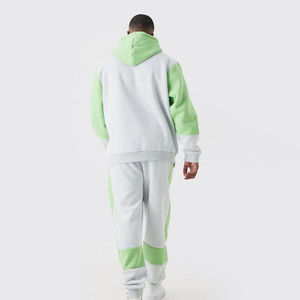 Custom 2-Piece Unisex Oversized Breathable Fleece Solid Tracksuit Men's Hooded Jogging Streetwear Screen Printed Logo <b>Plus</b> <b>Size</b> - Product Image 2