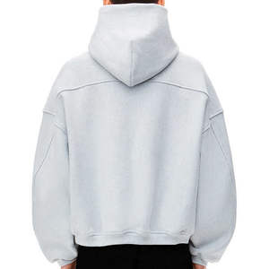 Sweats à capuche personnalisés avec fermeture éclair pour hommes, coupe ample, épaules tombantes, épais, surdimensionnés, unisexe - Product Image 5