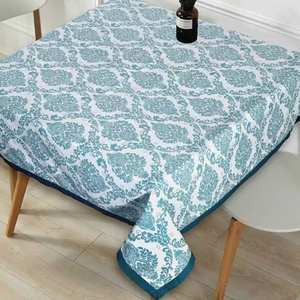 Housse de table brodée de haute qualité en coton 100% pur avec des motifs personnalisés pour les banquets - Product Image 4