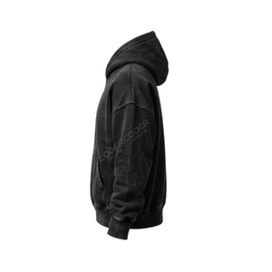 Sudadera con Capucha para Hombre, Estilo Vintage, Lavada, 100% Algodón, Estampado de Camuflaje, 500 g/m², Gruesa, Talla Grande, Lavado Ácido, Personalizada - Product Image 5