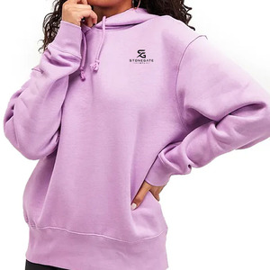 Sweat-shirt à capuche oversize pour femme en molleton de coton respirant, manches longues, coupe décontractée, style streetwear, chaud pour l'automne et l'hiver, séchage rapide - Product Image 3