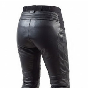 Pantalon en cuir de moto de haute qualité avec doublure intérieure, coupe confortable et design intemporel pour une utilisation décontractée et en moto. - Product Image 5