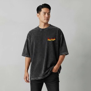 T-shirt Homme Respirant à Séchage Rapide, Design Personnalisé, Effet Délavé, Impression Logo Personnalisée, Manches Courtes, Coupe Oversize, Meilleure Vente - Product Image 1