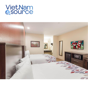 โรงแรมหรู5ดาวเตียงคิงไซส์ดีไซน์ทันสมัยหัวเตียงทำจากไม้หรูหราไม้เนื้อแข็งเฟอร์นิเจอร์ห้องนอนในโครงการโรงแรมหลังคาแดง - Product Image 2