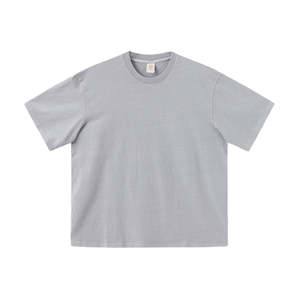 เสื้อยืดแขนสั้นโอเวอร์ไซส์ผู้ชาย คุณภาพสูง ผ้าฝ้าย 100% สกรีนโลโก้ได้ ระบายอากาศดี สไตล์สตรีทแวร์ - Product Image 1