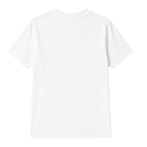 T-shirt blanc à manches courtes pour jeunes, col rond décontracté, pour tous les jours, école, streetwear, sport, style de vie, vêtements confortables - Product Image 3