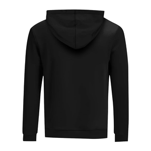 Sweat-shirt à capuche en molleton uni pour homme, coupe classique, tissé respirant, décontracté, manches longues, noir, service OEM - Product Image 6