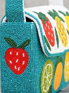 Bolso de Hombro de Lujo con Cuentas Geométricas para Mujer, Bolso de Mano de Otoño con Cierre de Aro de Cuentas Personalizadas y Forro de Lona - Product Image 4