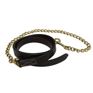 Premium Leather Horse Lead Rope Double Ended Lead Shank With Swivel <b>Snap</b> <b>Hooks</b> For Halter Training Use - Product Image 1